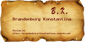 Brandenburg Konstantina névjegykártya